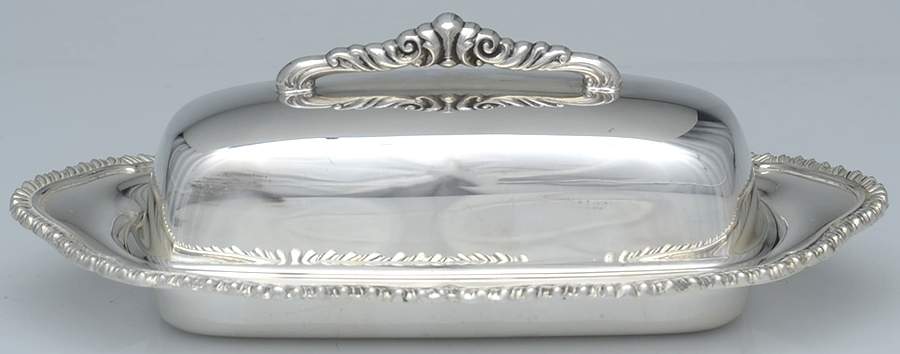 Staffordshire (Silverplate, Hollowware)  1/4 Pound Covered Butter & Liner by International Silver-1