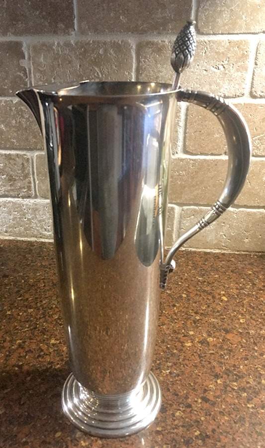 Tropical (Silverplate, Hollowware) Martini Pitcher W/Stirrer by International Silver-1