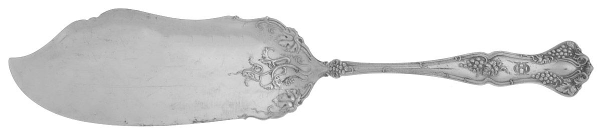 Vintage (Silverplate, 1904, Monograms)  Large Solid Fish Serving Knife by International Silver-1