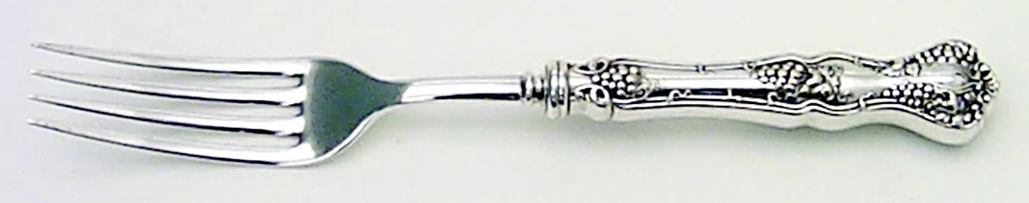 Vintage (Silverplate, 1904, Monograms)  Hollow Handle Fork with Plain Neck & Bolster by International Silver-1