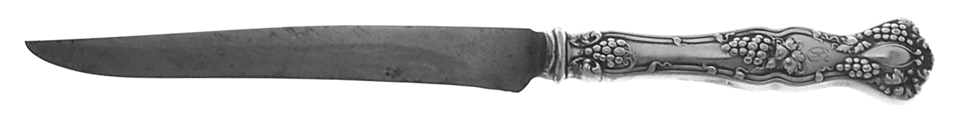 Vintage (Silverplate, 1904, Monograms)  Small Steak Carving Knife with Stainless Blade by International Silver-1