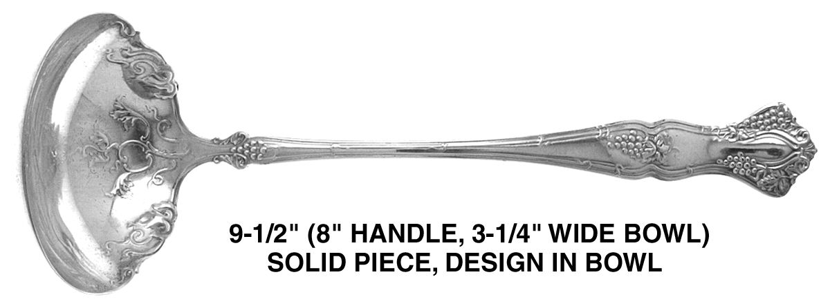Vintage (Silverplate, 1904, Monograms)  Oyster Ladle Solid Piece by International Silver-1