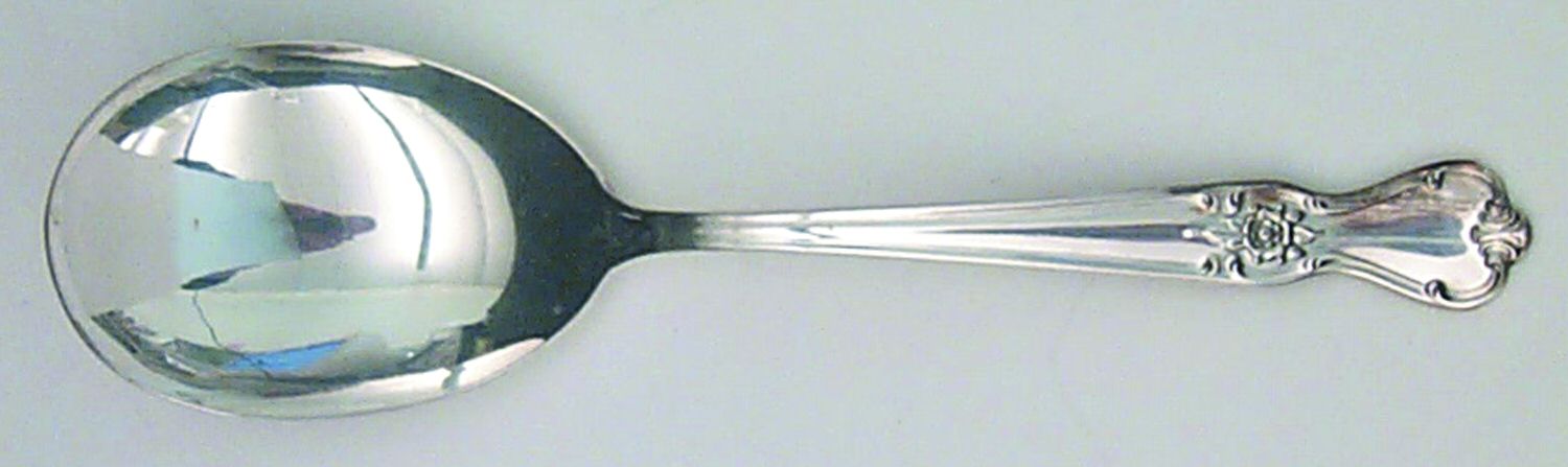 Signature (Silverplate, 1950, Monograms) Solid Smooth Casserole Spoon by International Silver-1