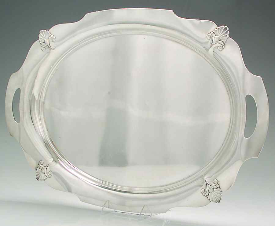 Empress (Sterling, 1932, Hollowware) Large Waiter Tray by International Silver-1