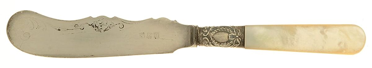 Pearl Handle Flatware 5 (Sterling) Pearl Handle Master Butter by International Silver-1