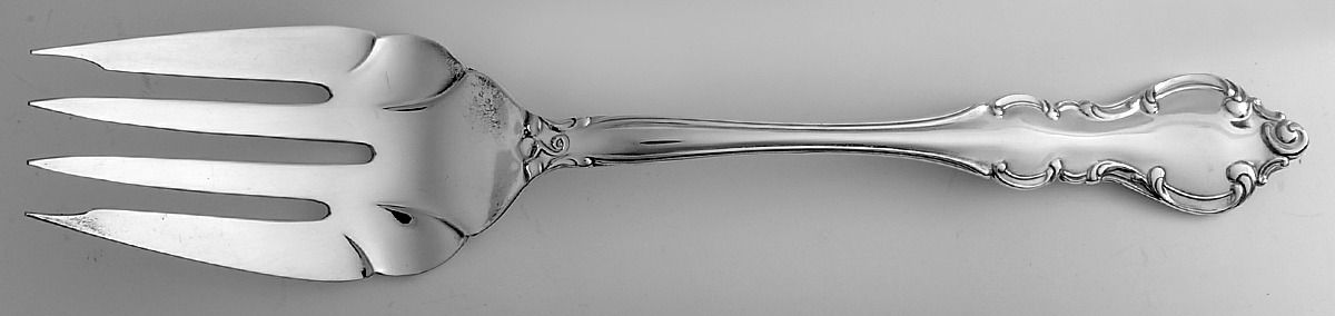 INS287 (SILVERPLATE) Medium Solid Cold Meat Serving Fork by International Silver-1