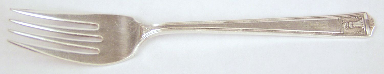 Century (Silverplate, 1923, Monograms) Individual Salad Fork by International Silver-1