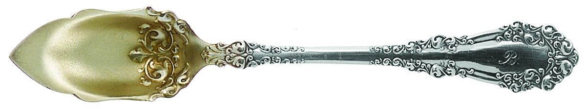 Berkshire (Silverplate, 1897, Monograms) Fruit/Orange Spoon by International Silver-1