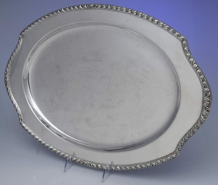 Wickford (Silverplate, Hollowware) Large Silverplate Waiter Tray by International Silver-1