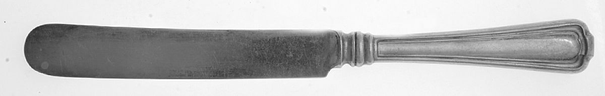 Cromwell (Silverplate, 1912, Monograms) Old French Hollow Knife with Bolster by International Silver-1