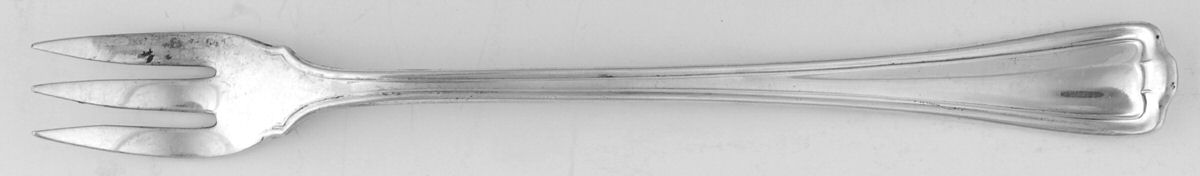 Cromwell (Silverplate, 1912, Monograms) Cocktail/Seafood Fork by International Silver-1