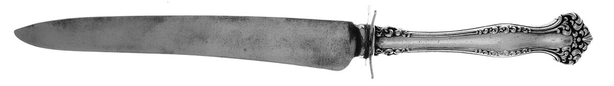 Avon (Silverplate, 1901) Large Stainless Blade Roast Carving Knife by International Silver-1