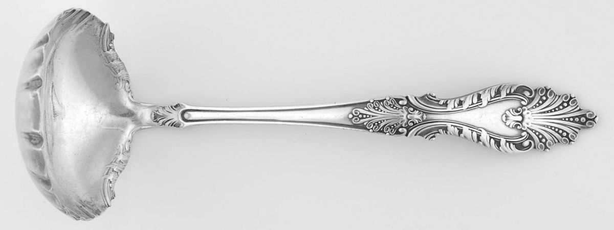 Raphael (Silverplate, 1896, Monograms) Solid Gravy Ladle by International Silver-1