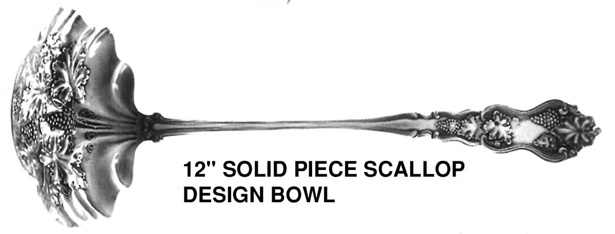 Moselle (Silverplate, 1906, Monograms) Solid Soup Ladle by International Silver-1