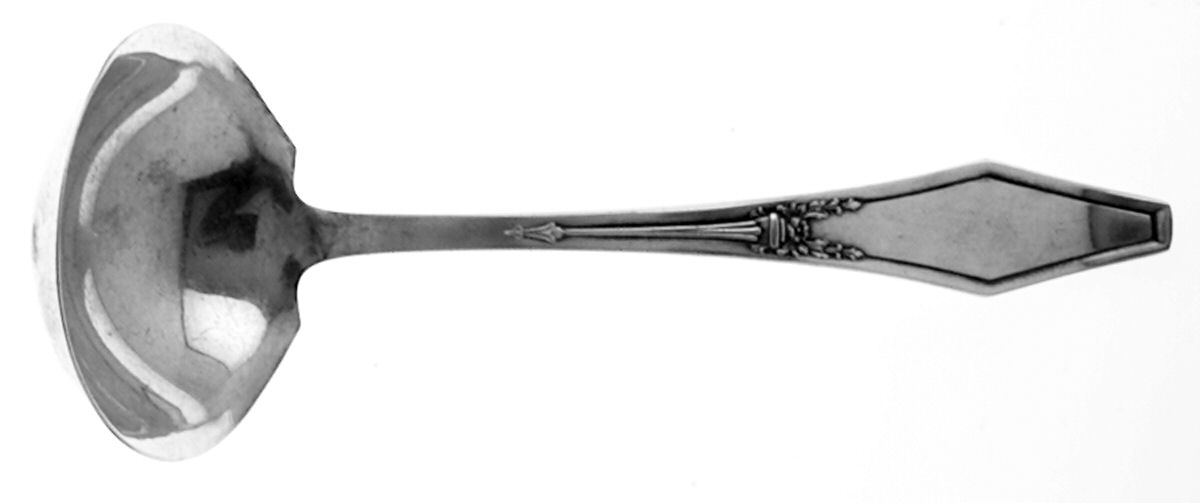 Jamestown (Silverplate, 1916, Monograms) Solid Gravy Ladle by International Silver-1