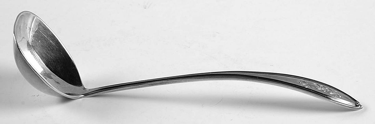 Old English (Sterling, 1917) Solid Piece Cream Ladle by International Silver-1