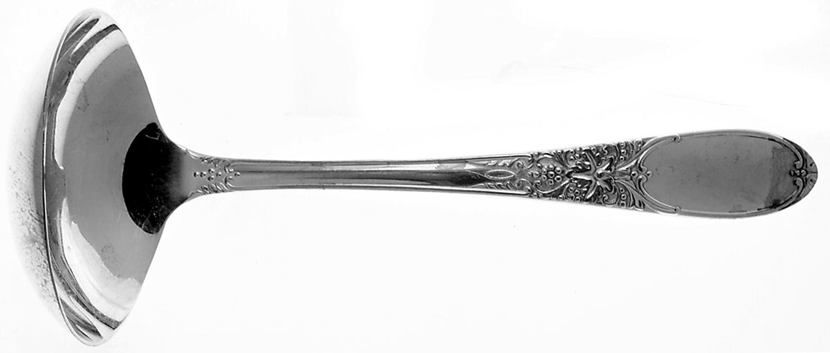 Burgundy-Champagne (Silverplate, 1934, Monograms) Solid Gravy Ladle by International Silver-1