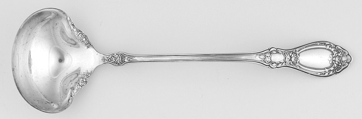 Sharon (Silverplate, 1910, Monograms) Solid Piece Cream Ladle by International Silver-1