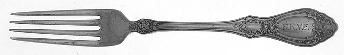 Sharon (Silverplate, 1910, Monograms) Youth Fork by International Silver-1