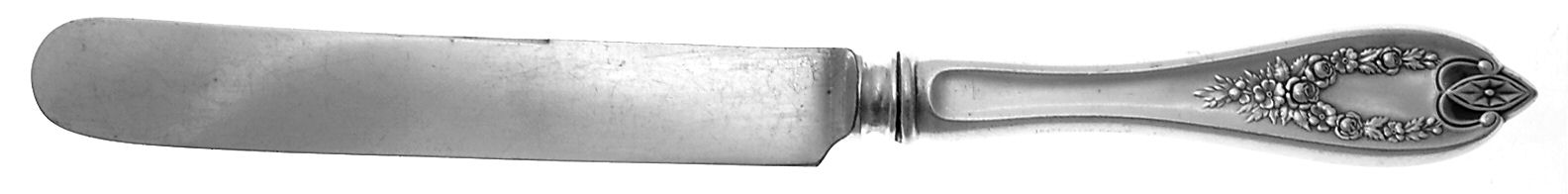 Old Colony (Silverplate, 1911, Monograms) Old French Hollow Knife with Bolster by International Silver-1