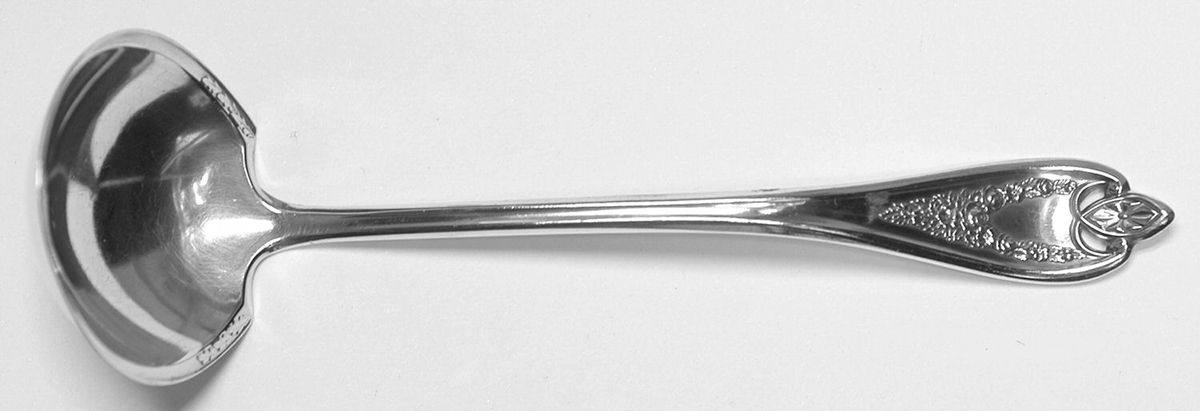 Old Colony (Silverplate, 1911, Monograms) Solid Piece Cream Ladle by International Silver-1