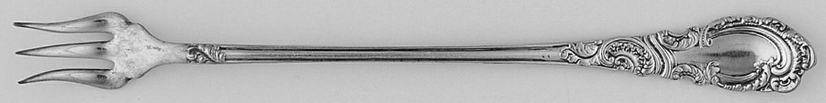 Aldine (Silverplate, 1895, Monograms) Cocktail/Seafood Fork by International Silver-1