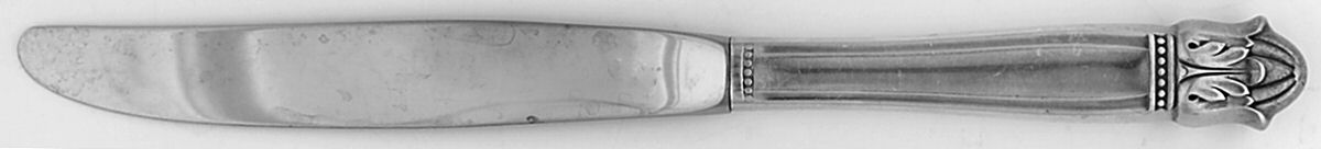 Danish Princess (Silverplate, 1938, Monograms) Modern Hollow Knife by International Silver-1