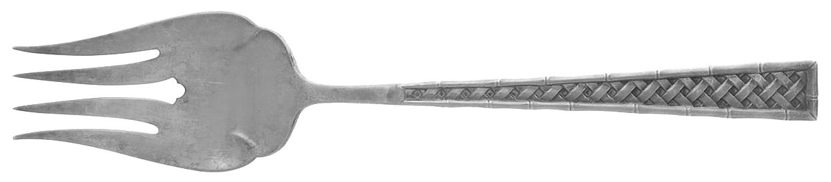 INS302 (SILVERPLATE) Large Solid Cold Meat Serving Fork by International Silver-1