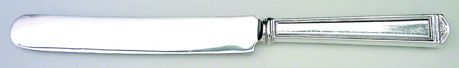 Anniversary (Silverplate, 1923, Monograms) Old French Hollow Knife by International Silver-1