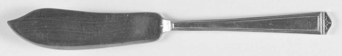 Anniversary (Silverplate, 1923, Monograms) Flat Handle Master Butter Knife by International Silver-1