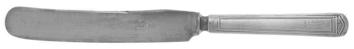 Anniversary (Silverplate, 1923, Monograms) Old French Solid Knife with Bolster by International Silver-1