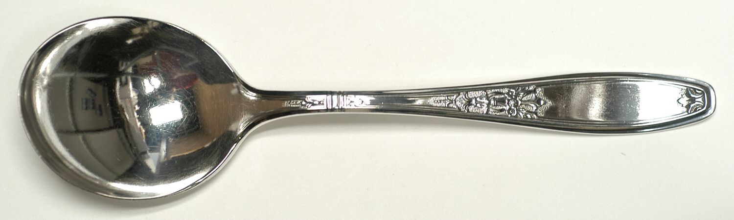 Ambassador (Silverplate, 1919, Monograms) Round Bowl Soup Spoon (Gumbo) by International Silver-1