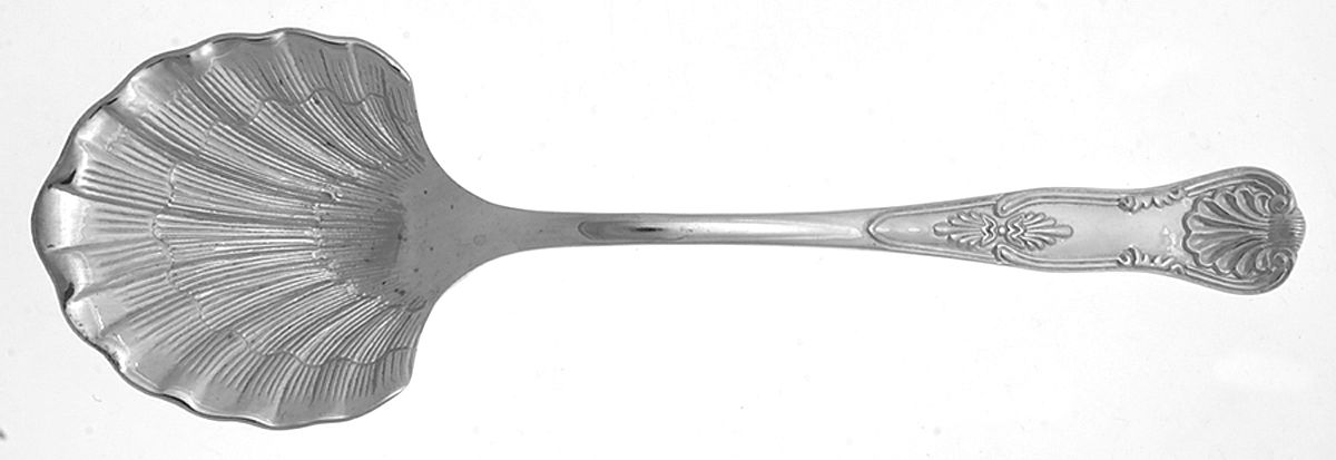 Kings (Silverplate, Giftware) Solid Smooth Berry/Casserole Spoon by International Silver-1