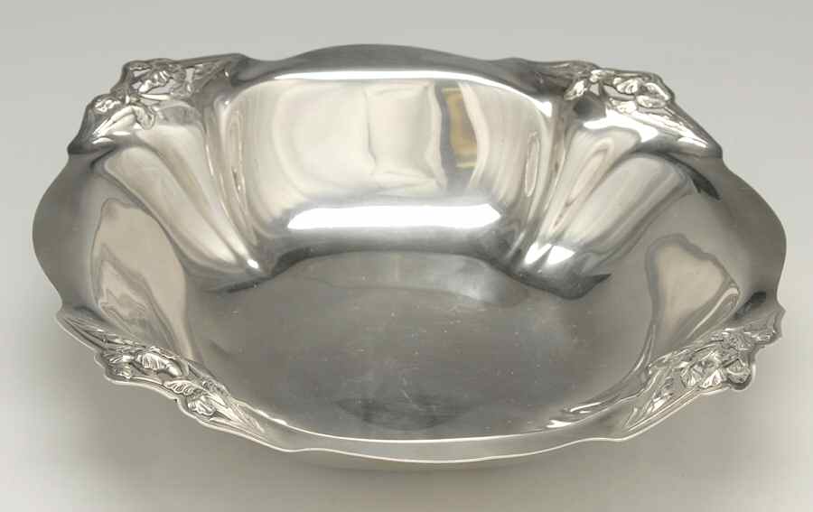 Silver Iris (Sterling, Hollowware) 10" Round Vegetable Bowl by International Silver-1