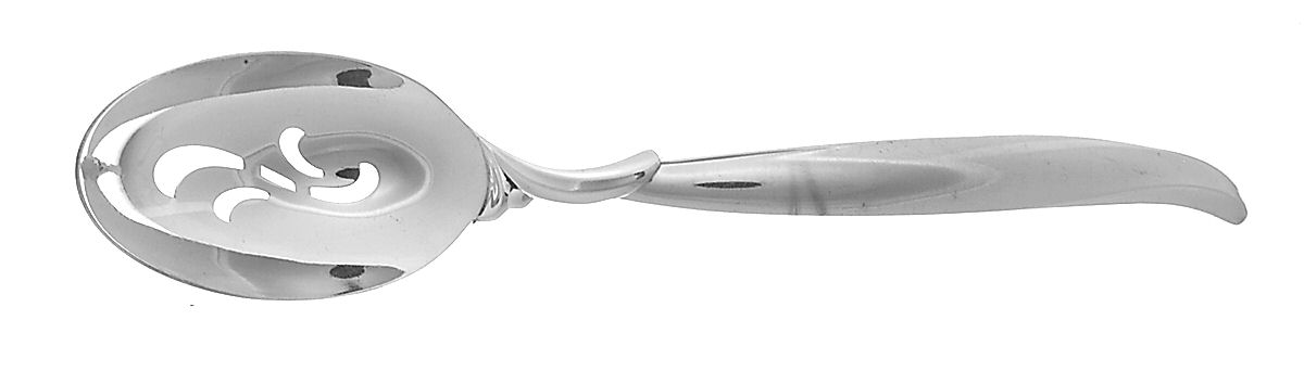 Flair (Silverplate, Gold Accent) Pierced Tablespoon (Serving Spoon) by International Silver-1