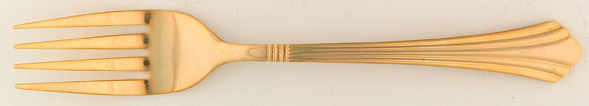 Gold Geneva (Gold Electroplate) Individual Salad Fork by International Silver-1