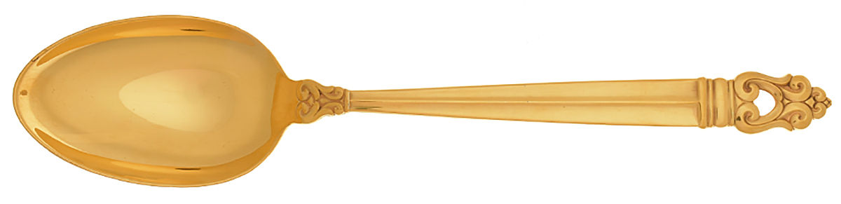 Royal Danish-Gold Vermeil (Sterling) Tablespoon (Serving Spoon) by International Silver-1