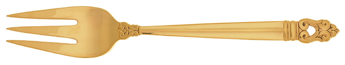 Royal Danish-Gold Vermeil (Sterling) Individual Salad Fork by International Silver-1