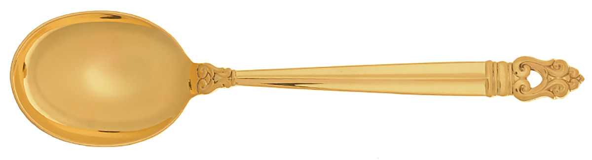 Royal Danish-Gold Vermeil (Sterling) Round Bowl Soup Spoon (Cream Soup) by International Silver-1