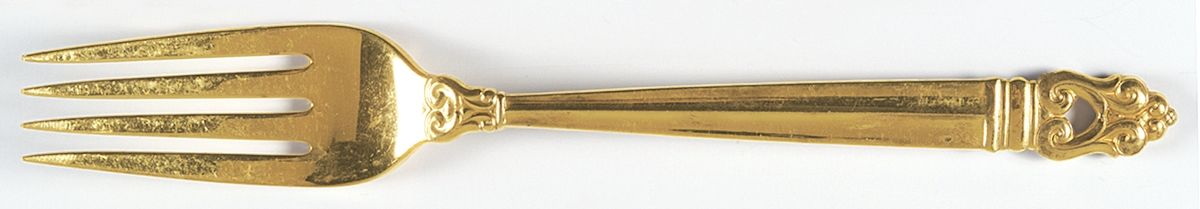 Royal Danish-Gold Vermeil (Sterling) Fork by International Silver-1