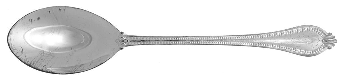 Yorkshire Bead (Silverplate) Solid Serving Spoon by International Silver-1