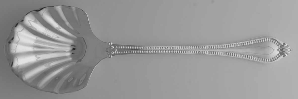 Yorkshire Bead (Silverplate) Solid Shell Casserole Spoon by International Silver-1