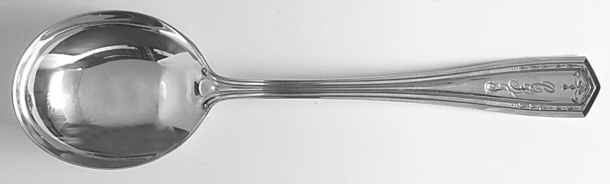INS313 (STERLING) Monogram Round Bowl Soup Spoon (Gumbo) by International Silver-1