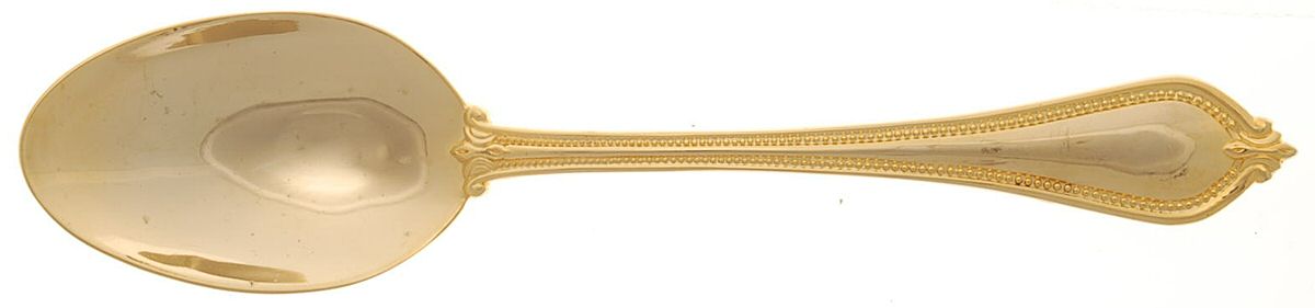 Yorkshire Bead-Gold (Gold Electroplate) Tablespoon (Serving Spoon) by International Silver-1