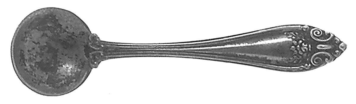 Florence (Sterling, 1903, Monograms) Individual Salt Spoon by International Silver-1