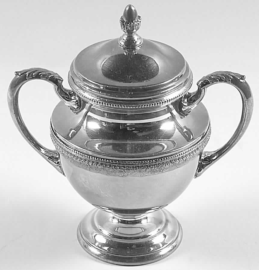 First Love (Silverplate, Hollowware) Sugar Bowl & Lid by International Silver-1