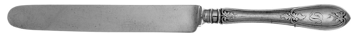 Olive (Silverplate, 1848) Blunt Hollow Handle Knife W/Bolster by International Silver-1