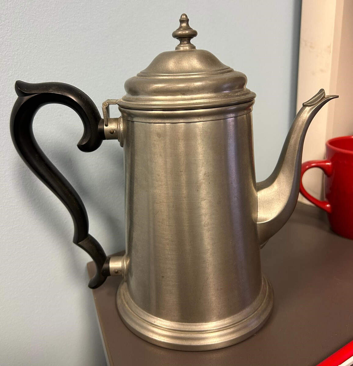 27803 (Pewter, Hollowware) Black Handle Teapot by International Silver-1