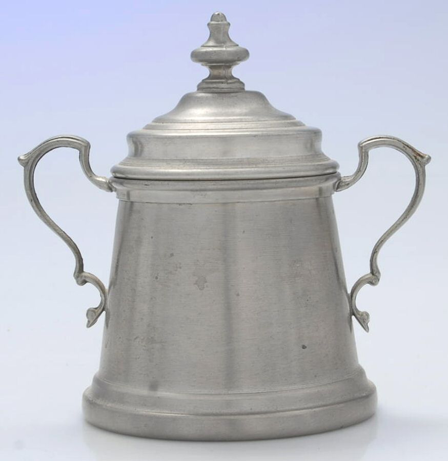 27803 (Pewter, Hollowware) Sugar Bowl with Lid by International Silver-1