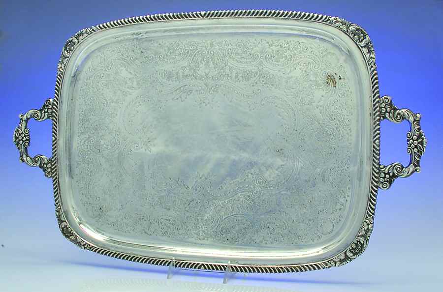 Lord Robert (Silverplate, Hollowware) Large Silverplate Waiter Tray by International Silver-1